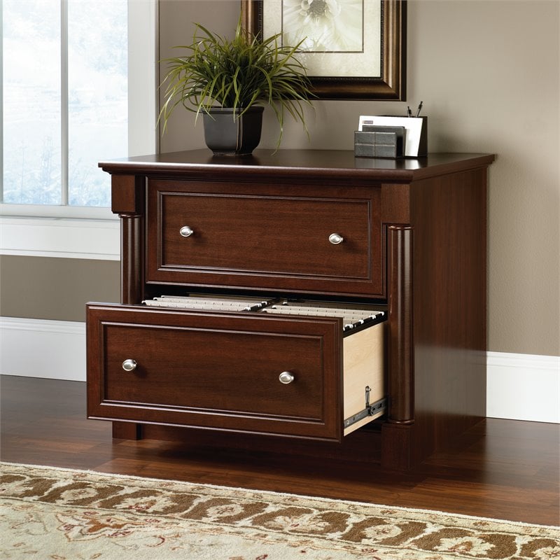 Sauder Palladia Contemporary Wood 2-Drawer Lateral File Cabinet in Split Oak 