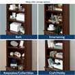 Sauder Palladia Engineered Wood 3-Shelf Bookcase in Select Cherry