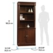 Sauder Palladia Engineered Wood 3-Shelf Bookcase in Select Cherry