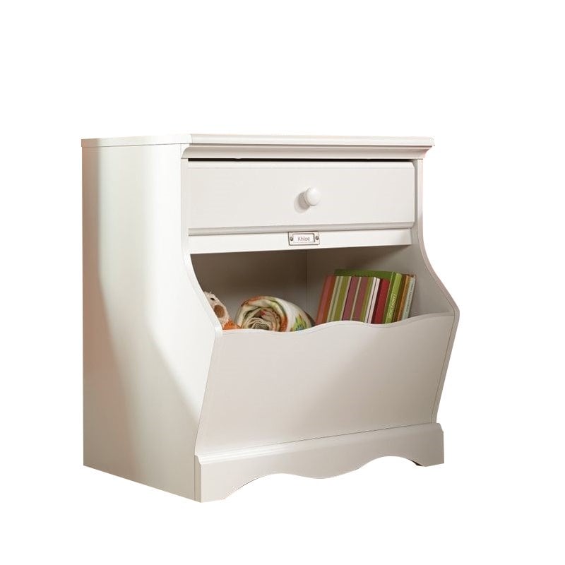 Sauder Pogo Night Stand In Soft White 414433