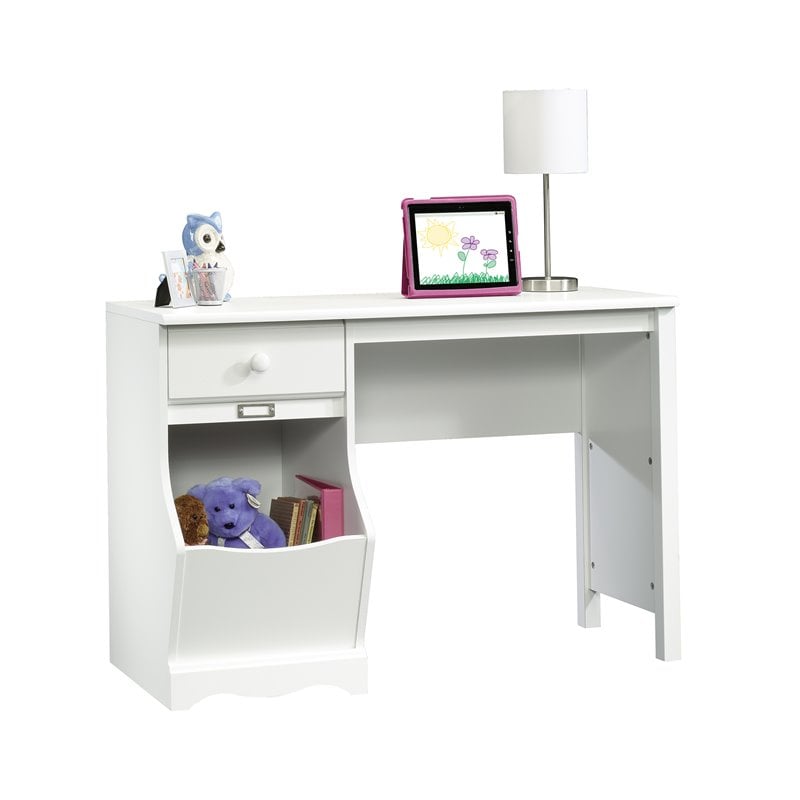 Sauder Pogo Desk in Soft White Finish