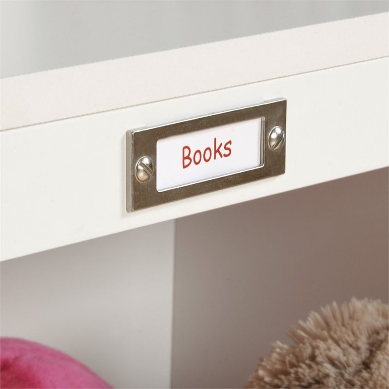 Sauder Pogo Bookcase Storage Bin In, Sauder Pogo Bookcase Footboard In Soft White And Daylight