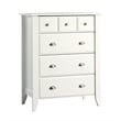 Sauder Shoal Creek Engineered Wood 4 Drawer Chest in Soft White