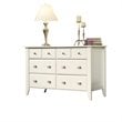 Sauder Shoal Creek Engineered Wood 6 Drawer Dresser in Soft White