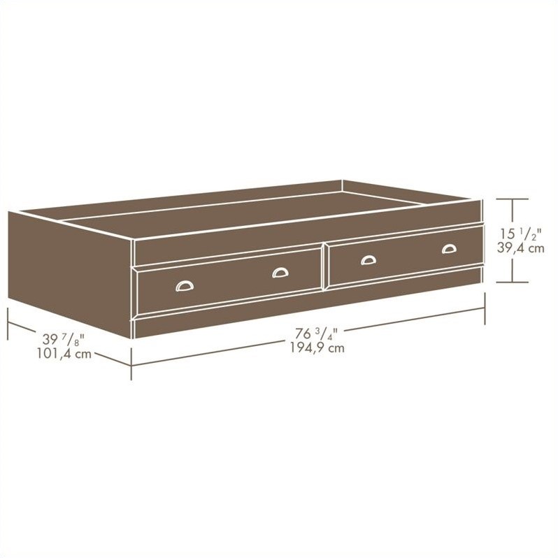 Sauder Shoal Creek Twin Mates Bed In Jamocha Wood 412093