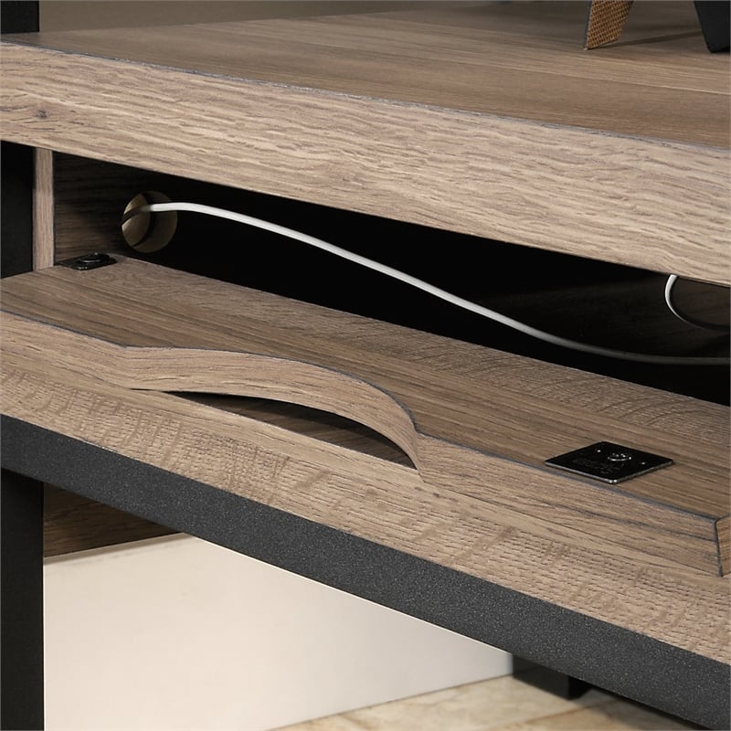 Sauder Transit L Desk in Salt Oak