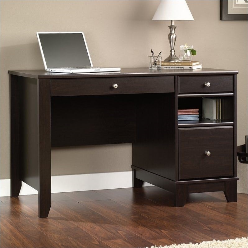 Sauder Camarin Computer Desk in Jamocha Wood - 414468 | Cymax Stores