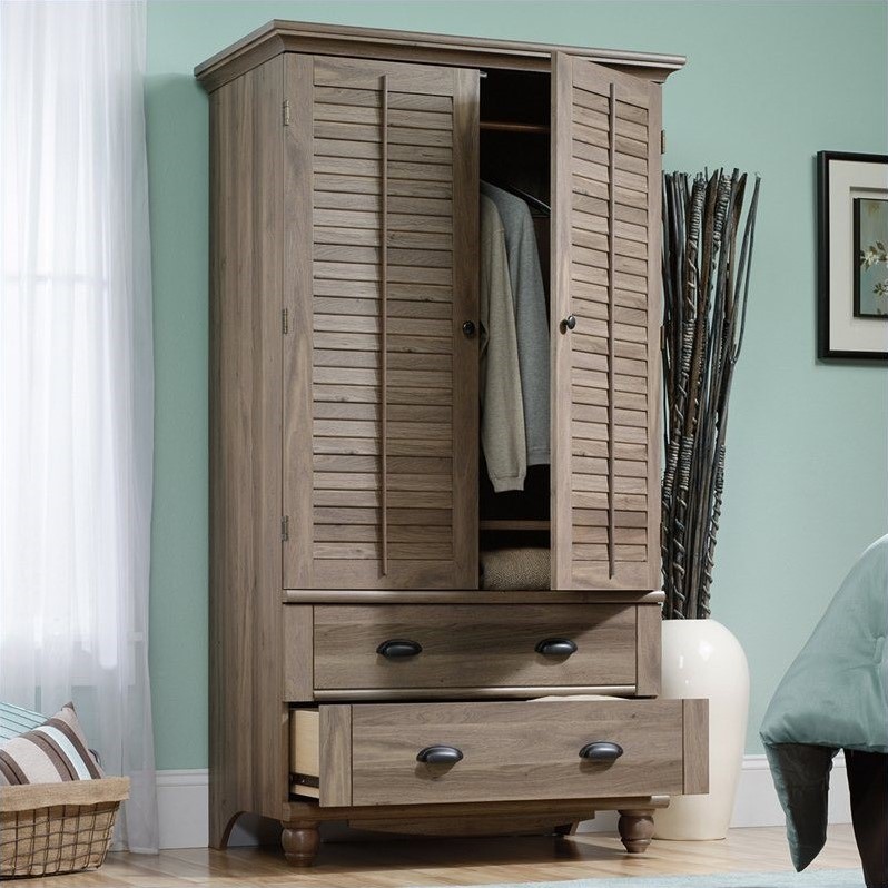 Sauder Harbor View Armoire in Salt Oak 415003