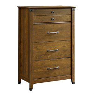 sauder carson forge engineered wood 4-drawer bedroom chest