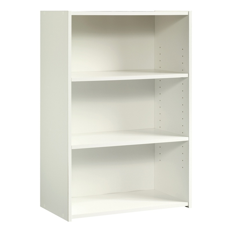 Sauder Beginnings Engineered Wood 3-Shelf Bookcase in Soft White