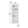 Sauder Beginnings Engineered Wood 5-Shelf Bookcase in Soft White