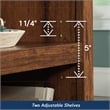 Sauder Select Engineered Wood 3 Shelf Bookcase in Washington Cherry