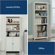 Sauder Cottage Road Engineered Wood 3-Shelf Bookcase in Soft White