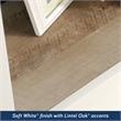 Sauder Cottage Road Engineered Wood 3-Shelf Bookcase in Soft White