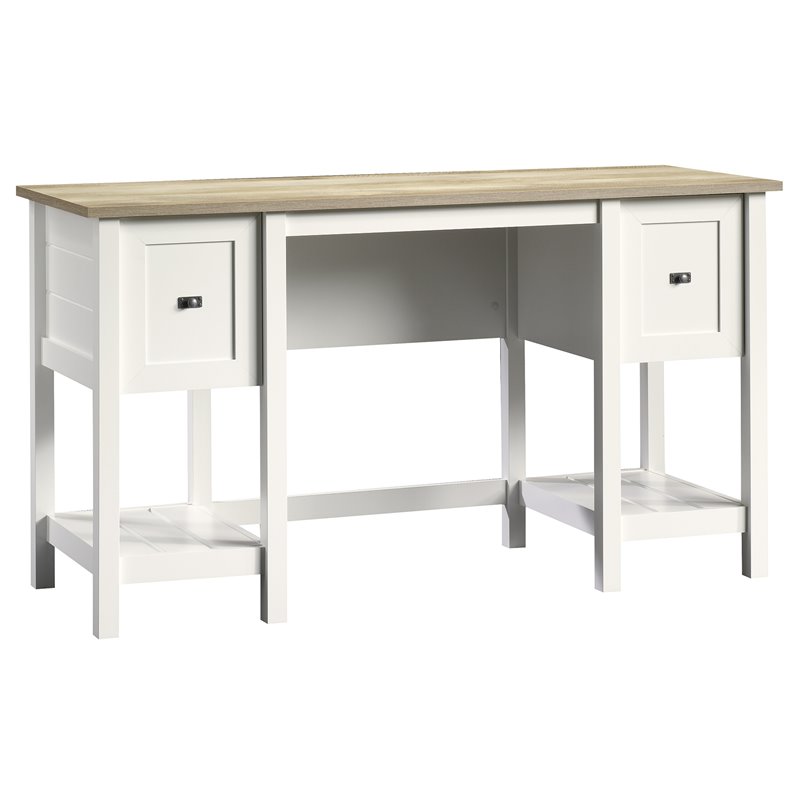 Sauder Cottage Road Wood Computer Desk in Soft White