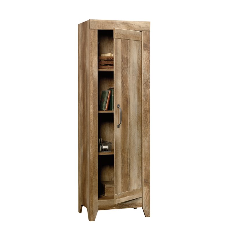 Sauder Adept Storage Wide Storage Cabinet, Craftsman Oak