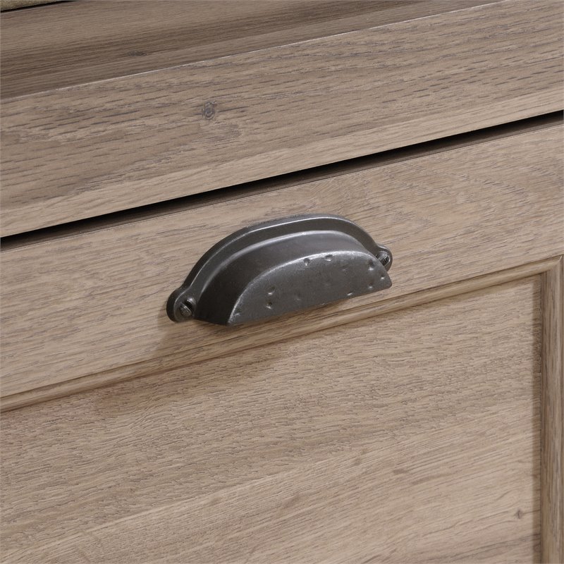 Sauder Barrister Lane Engineered Wood Executive Desk in Salt Oak