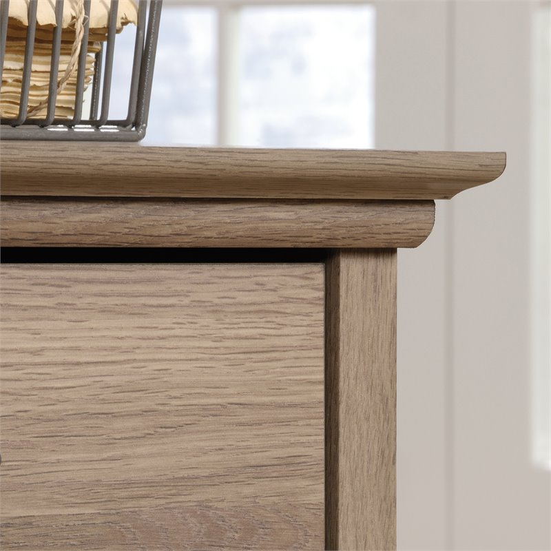 Sauder Barrister Lane Engineered Wood Executive Desk in Salt Oak