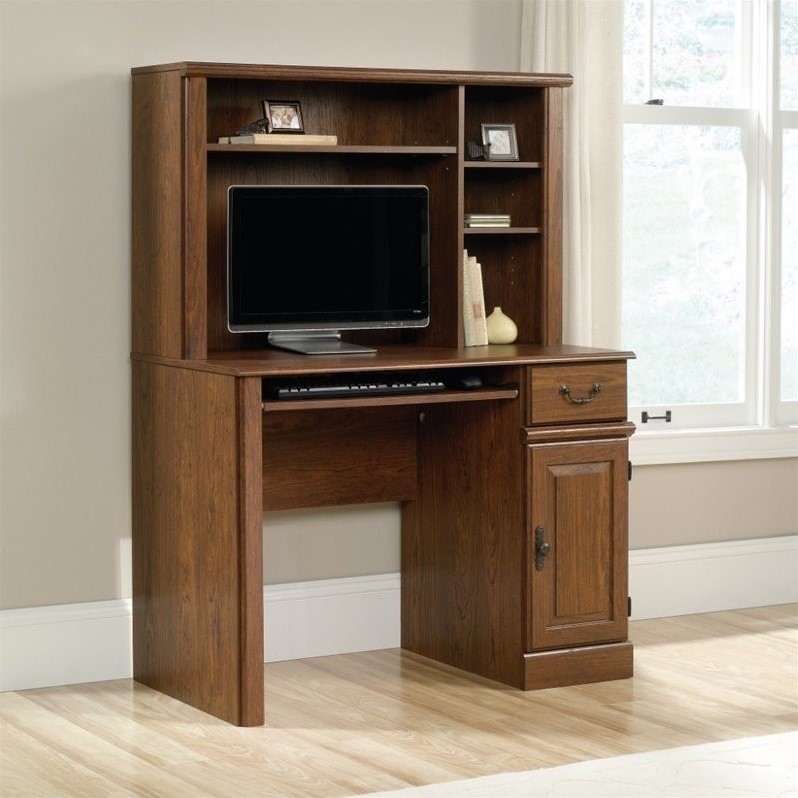 Sauder Orchard Hills Computer Desk With Hutch In Milled Cherry