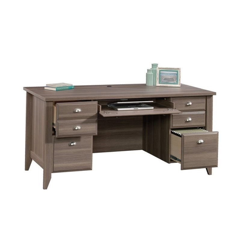 Sauder Shoal Creek Contemporary Executive Desk in Diamond Ash 418656