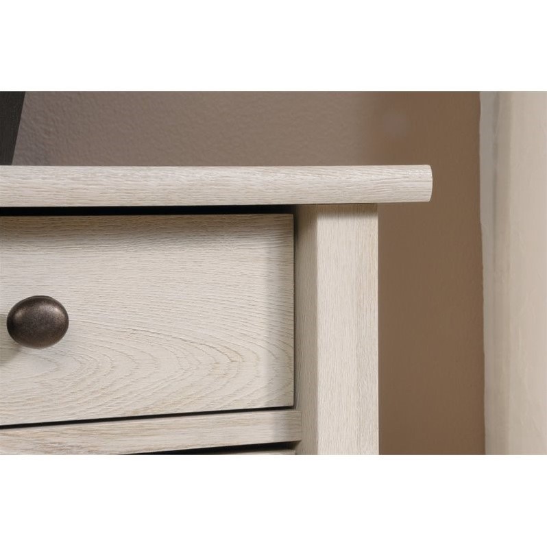 Sauder Edge Water Engineered Wood 2-Door Chest in Chalked Chestnut