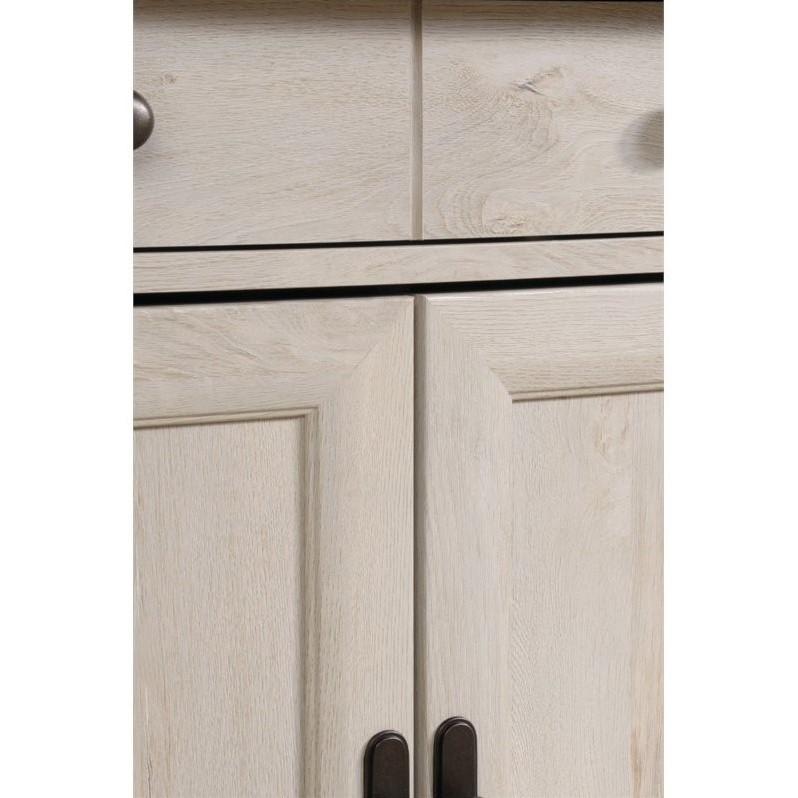 Sauder Edge Water Engineered Wood 2-Door Chest in Chalked Chestnut
