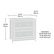 Sauder Edge Water Engineered Wood 2-Drawer File Cabinet in Chalked Chestnut