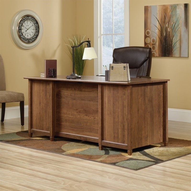 Sauder Edge Water Executive Desk in Auburn Cherry - 419100