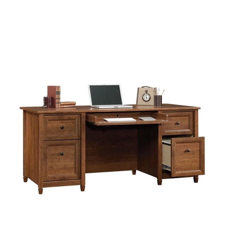 Sauder Edge Water Executive Desk in Auburn Cherry - 419100