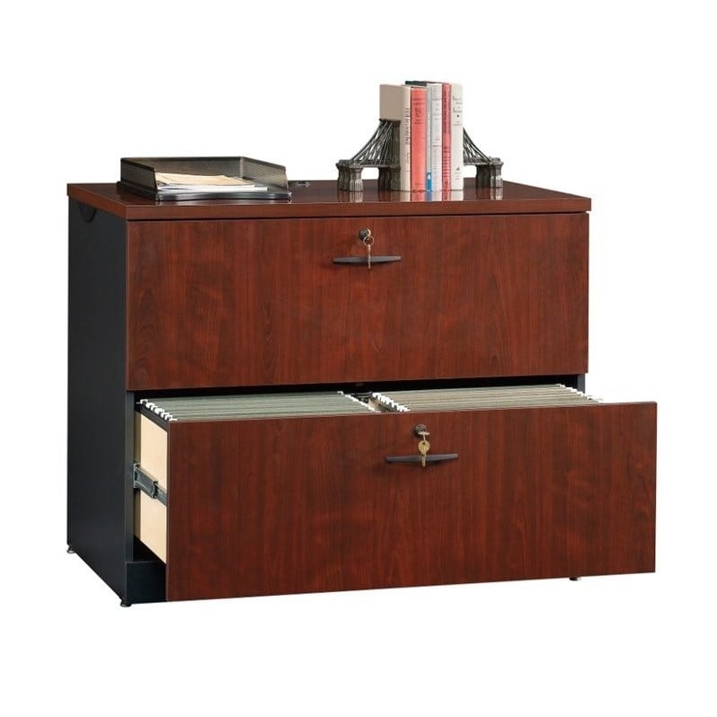 Sauder Via 2 Drawer File Cabinet In Classic Cherry 419606