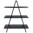 Winsome Aaron 3-Tier A-Frame Contemporary Solid Wood Book Shelf in Black