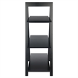 Winsome Aaron 3-Tier A-Frame Contemporary Solid Wood Book Shelf in Black