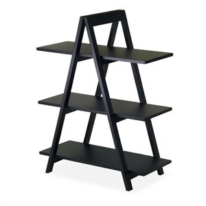 winsome a-frame 3-tier shelf in black finish