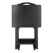 Winsome Alex 5-Piece Transitional Solid Wood TV Table with Stand in Black