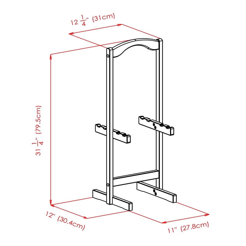 Winsome Alex 5-Piece Transitional Solid Wood TV Table with Stand in Black