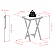 Winsome Alex 5-Piece Transitional Solid Wood TV Table with Stand in Natural