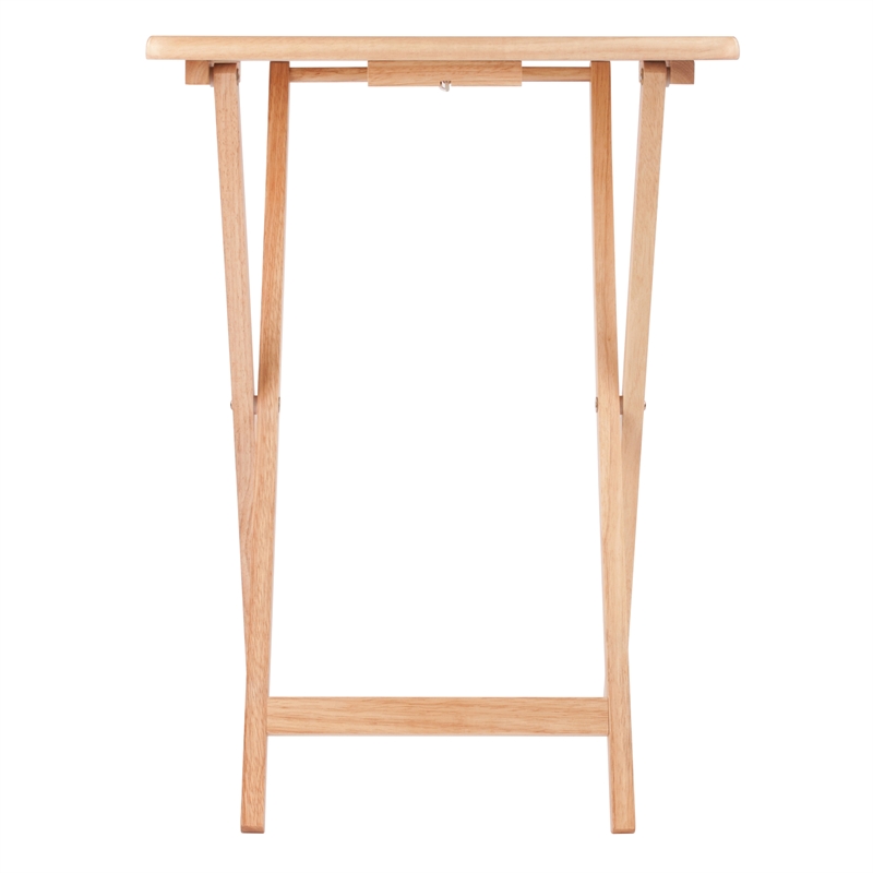 Winsome Alex 5-Piece Transitional Solid Wood TV Table with Stand in Natural