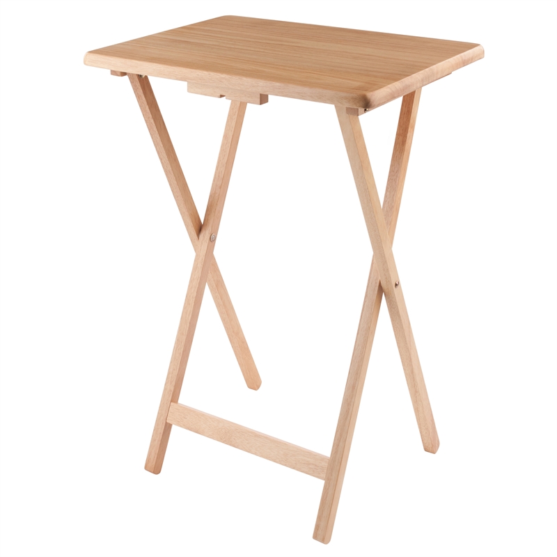 Winsome Alex 5-Piece Transitional Solid Wood TV Table with Stand in Natural