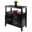 Winsome Timber Transitional Solid Wood Buffet Table in Black