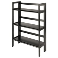 29.21 2 Tier Leo Shelf Storage or Bookshelf Narrow Espresso Finish -  Winsome