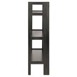 Winsome Terry 3-Tier Solid Wood Stackable and Folding Book Shelf in Black