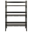 Winsome Terry 3-Tier Solid Wood Stackable and Folding Book Shelf in Black