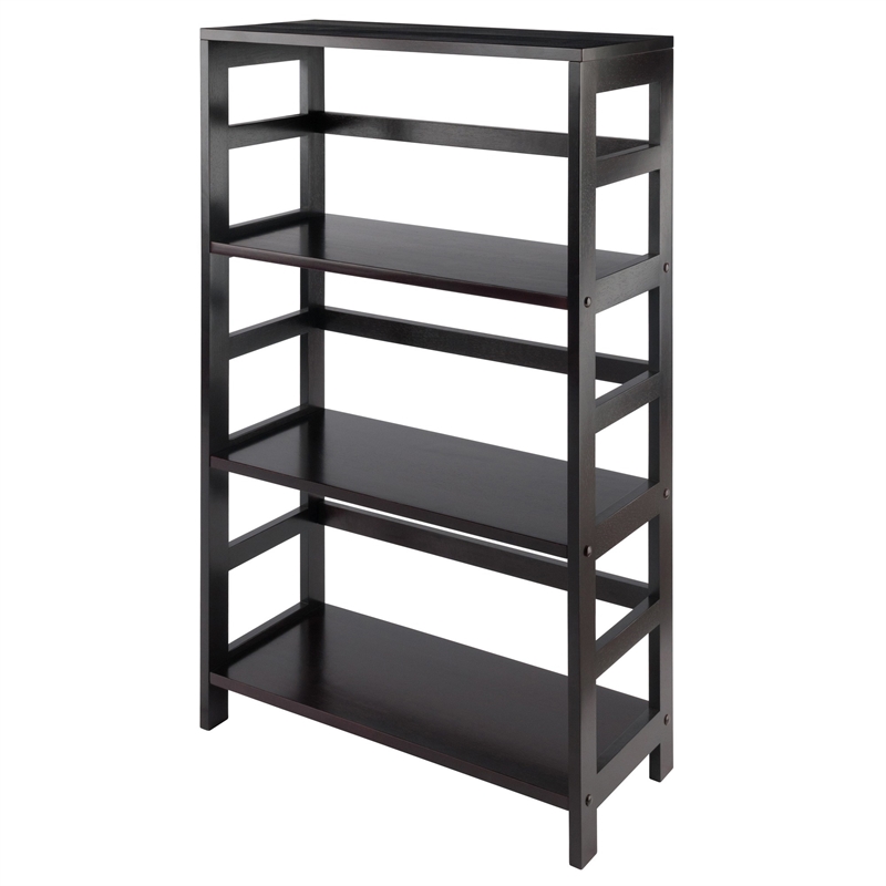 Winsome Capri 7-Piece Solid Wood Storage Set with Baskets in Espresso/Black