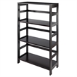Winsome Capri 7-Piece Solid Wood Storage Set with Baskets in Espresso/Black