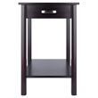 Winsome Liso Transitional Solid Wood Printer Table in Espresso