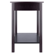 Winsome Liso Transitional Solid Wood Printer Table in Espresso
