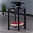 Winsome Liso Transitional Solid Wood Printer Table in Espresso