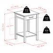 Winsome Liso Transitional Solid Wood Printer Table in Espresso