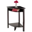 Winsome Liso Transitional Solid Wood Corner End Table in Espresso