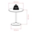 Winsome Spectrum Round Contemporary Wood & Metal Dining Table in Black/Chrome